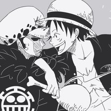 Схема вышивки «Ло и луффи»