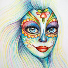 Схема вышивки «catrina»