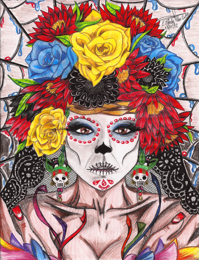 Rostro de Catrina la bella - halloween - оригинал