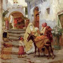 Схема вышивки «Portokal satıcısı»