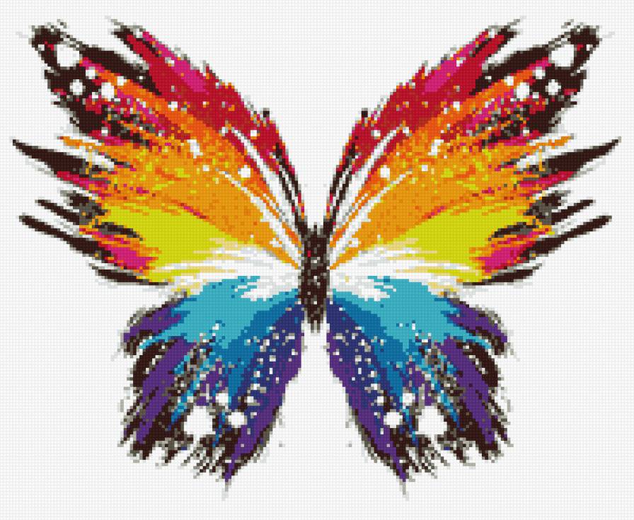 бабочка кисточкой - бабочка - предпросмотр