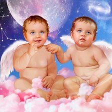 Схема вышивки «Знак зодиака. Близнецы.»