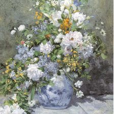 Схема вышивки «Цветы, Ренуар»