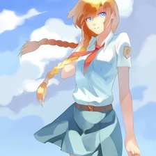 Схема вышивки «Девушка аниме»