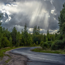 Схема вышивки «Дорога в дождь»