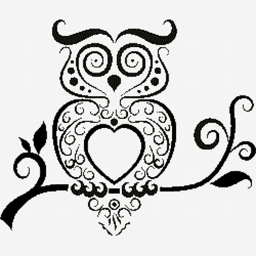 BUHO - ave, monocromo - предпросмотр