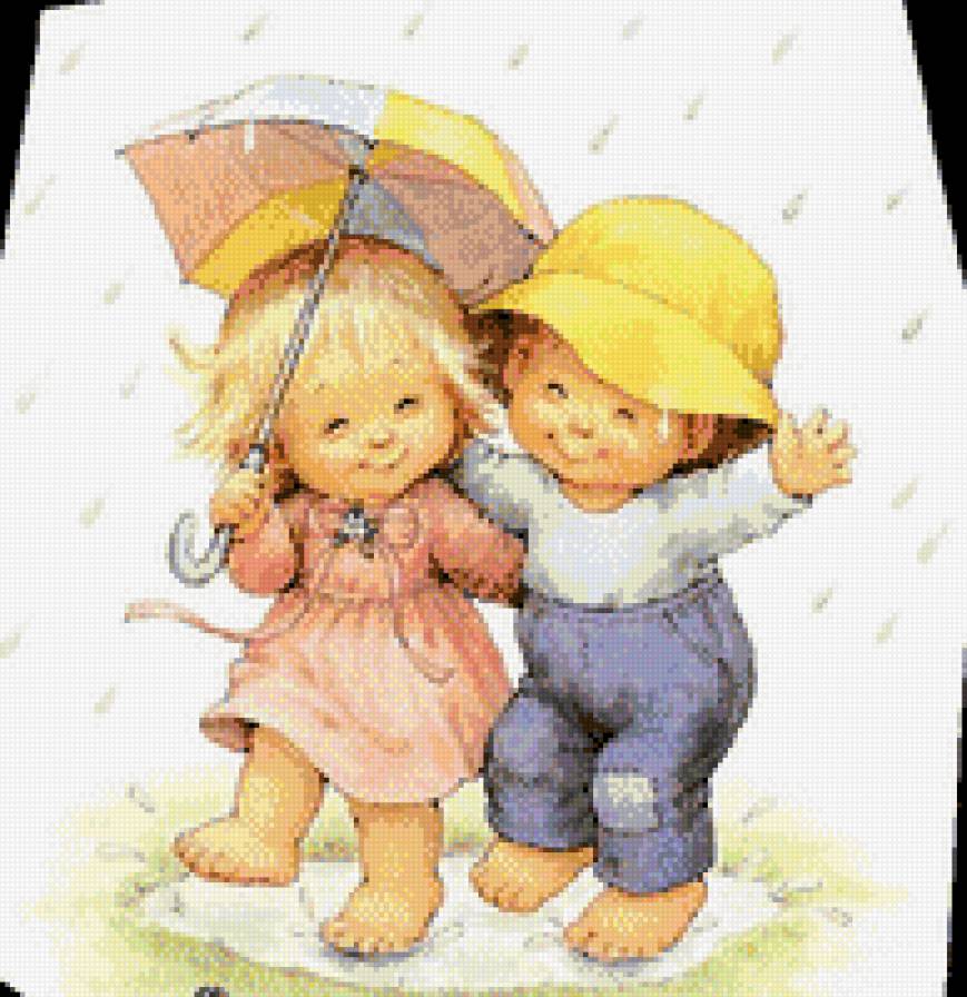 прогулка под дождём - предпросмотр