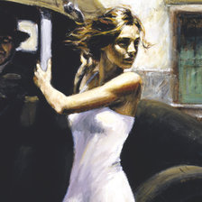 Схема вышивки «Фабиан Перез. Девушка убегает»