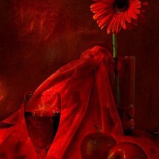 Схема вышивки «Красный натюрморт»