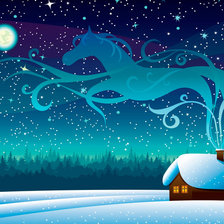 Схема вышивки «зима»