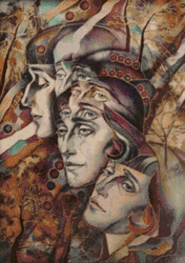 Анна Ахматова_ - портрет, картина, князева, ахматова - предпросмотр