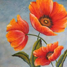 Схема вышивки «Маки»