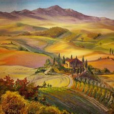 Схема вышивки «итальянский пейзаж»