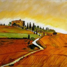 Схема вышивки «пейзаж»