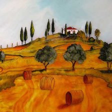 Схема вышивки «пейзаж»