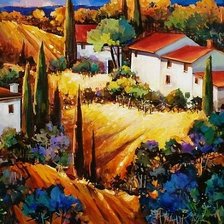 Схема вышивки «пейзаж»