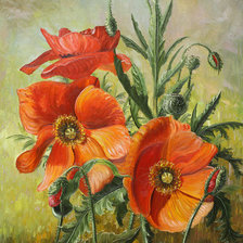 Схема вышивки «Маки Владимира Иванова»