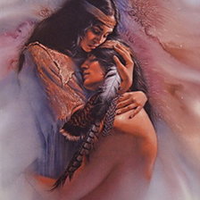 Схема вышивки «Из жизни индейцев»