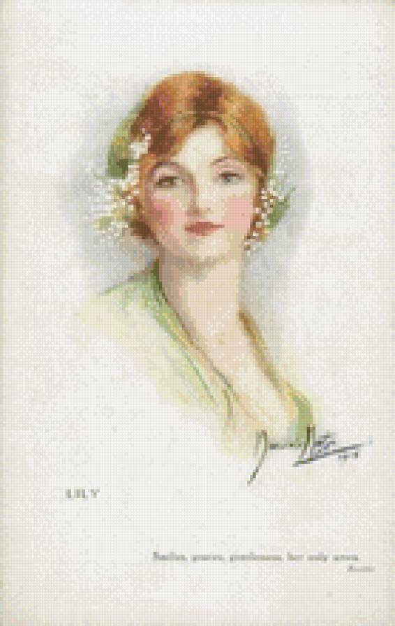 Lily - цветы, лилия, девушка - предпросмотр