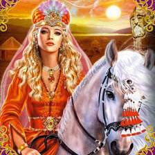 Схема вышивки «Девушка»