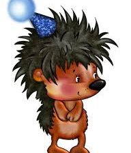 Схема вышивки «ежик мультяшка»