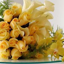 Схема вышивки «жёлтые розы»