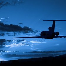 Схема вышивки «Силуэт самолета»