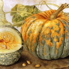 Схема вышивки «натюрморт с тыквамии»