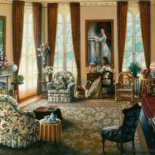 Схема вышивки «SALON ANTIGUO [Jhon P. O´Brien]»