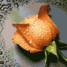 Схема вышивки «Роза оранжевая»