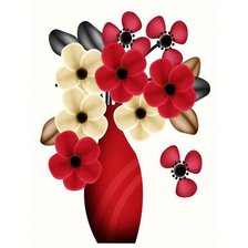 Схема вышивки «Букет в вазе»