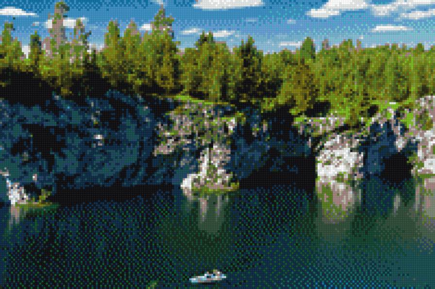 Рускеала - рускеала, мраморный каньон, карелия - предпросмотр