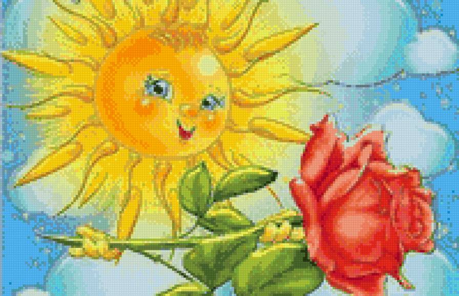 Солнышко  и  роза - предпросмотр