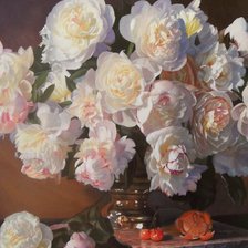 Схема вышивки «пионы»