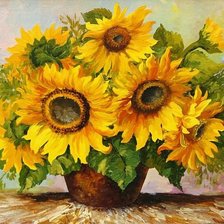 Схема вышивки «букет подсолнухов»