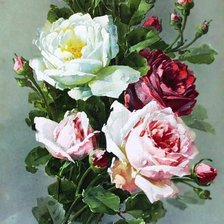 Схема вышивки «Нежные розы»