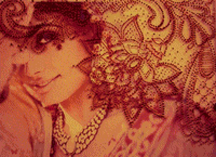 узоры, девушка - узоры, девушка - предпросмотр