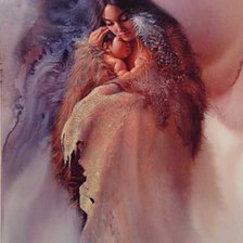 Схема вышивки «мать и дитя»