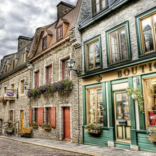 Схема вышивки «Barrio de petit champlain de quebec»