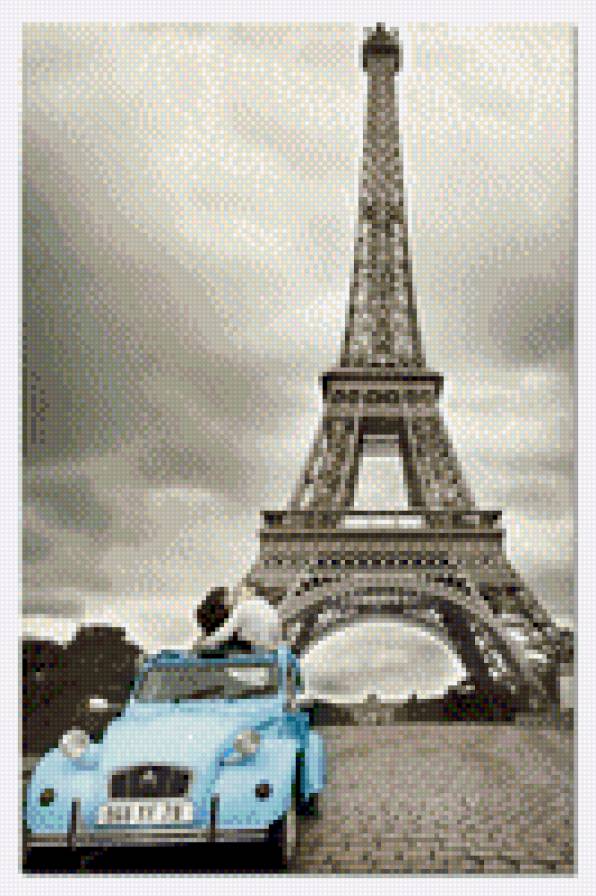 beso en la torre eiffel - предпросмотр