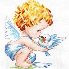 Схема вышивки «Ангелочек мальчик»