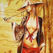 Схема вышивки «Девушка»