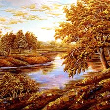 Схема вышивки «Золотая осень»