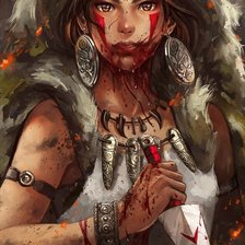 Схема вышивки «Мононоке»