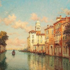 Схема вышивки «канал в Венеции»