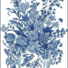 Схема вышивки «Гжель»