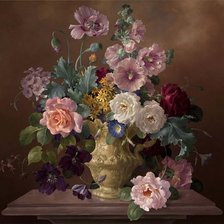 Схема вышивки «натюрморт с цветами»