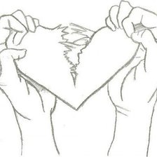 Схема вышивки «Разорванное сердце»