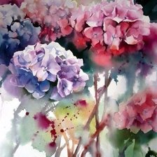 Схема вышивки «Цветочные акварели Jean-Claude Papeix № 6»