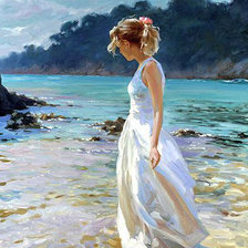 Схема вышивки «Картина Отмель»